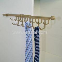 Wardrobe side mount pull out tie rack