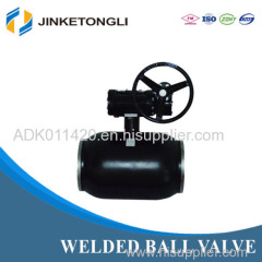 Heating System Welded Ball Valve With the Handle Gear Box