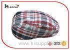 Check Mens Summer Flat Caps Cotton Twill Polyester Lining Wool Scally Cap