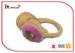 Yellow Winter Warm Earmuffs With Print Cartoon Bear On The Outer Ear