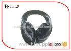 Soft Bicolor Winter Ear Muffs Faux Fur Plastic Band For Ladies