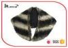 Stripe Cream And Black Faux Fur Tippet Scarf Adults Faux Fur Infinity Scarf