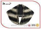 Stripe Cream And Black Faux Fur Tippet Scarf Adults Faux Fur Infinity Scarf