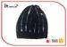 Black Brushed Custom Winter Knit Hats Paillette Decoration For Ladies