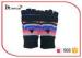 Multi Stripe Girls Winter Gloves Black Rib Cuff Winter Fingerless Gloves