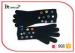 Wool And Acrylic Ladies Warm Winter Gloves Black Colorized Buttons