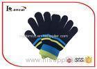 Single Layer Mens Warm Winter Gloves Washable With Elastic Ribbed Cuff