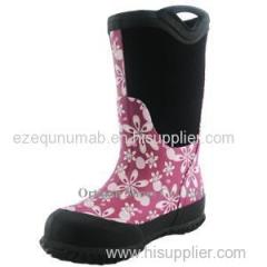 Kids Neoprene Rubber Boots With Handles