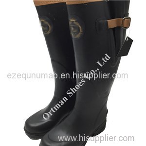 Long Neoprene Rubber Rain Boots For Men