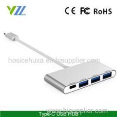 Ultra-thin 4 Ports Reversible Data Transfer 3.1 USB Type-C Hub For Apple Products USB 3.0 To USB 3.1