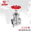 Stainless Steel Thread Ends CF8M Gate Valve Rising Stem 200WOG