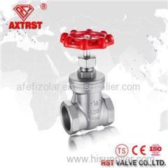 Stainless Steel Thread Ends CF8M Gate Valve Rising Stem 200WOG