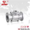 3PC Full Port Flanged Floating Stainless Steel Ball Valve With ISO5211 High Mounting Pad (PN16/PN40)