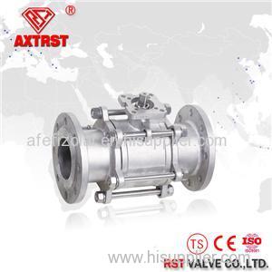 3PC Full Port Flanged Floating Stainless Steel Ball Valve With ISO5211 High Mounting Pad (PN16/PN40)