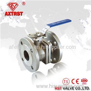 2 Piece Stainless Steel Floating Flanged Ball Valve With ISO5211 Direct Mounting Pad