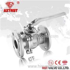 Two Piece JIS 10K Floating Stainless Steel Flanged Ball Valve