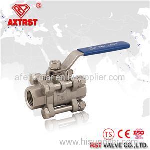 3 PC DIN Standard Stainless Steel 1/2" - 2" Ball Valve Full Port PN63 M3 Type