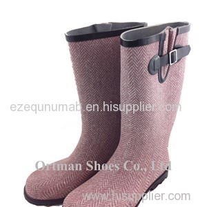 Foam Print Rubber Rain Boots Women