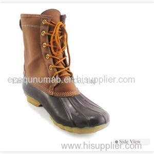 Women Winter Snow Boots With Leather Upper Rubber Outsole