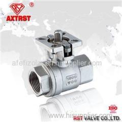 Two Piece Stainless Steel Floating Ball Valve With ISO5211 Mounting Pad