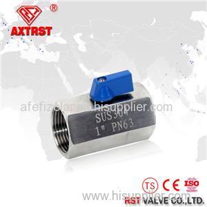 1PC Stainless Steel Floating Thread Mini Ball Valve PN63