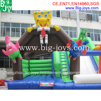 Giant spongebob inflatable bouncy castle playground