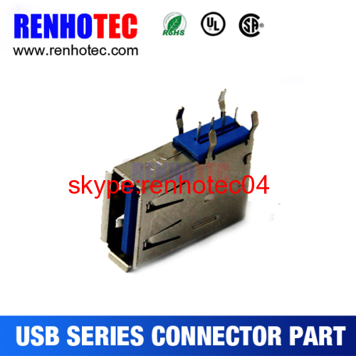 Blue usb type A female connector