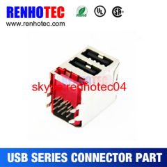 Four rows usb A type connector