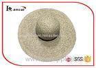 100% Raffia Wide Brimmed Straw Hat Ribbon Sweatband Straw Trilby Hat