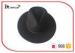 Classic Black Crushable Felt Hat Dark Brown Braid Ribbon Trim Felt Cowboy Hats For Men