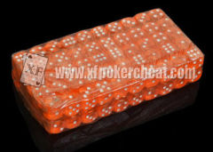 14mm Transparent Plastic Casino Magic Dice Set With Medicine Inside