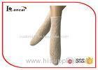 Flesh Colored Ladies Trouser Socks Ribbed Edge Ankle High Nylon Socks