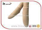 Twill Ladies Sheer Nylon Ankle Socks Light Beige Stretch Nylon Socks