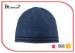 Double Layer Abyarn Sports Knit Hats With Navy Stripe And Navy Lining