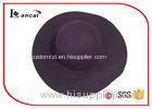 Dark Purple Crushable Felt Travel Hat Leather Wide Brim Felt Cowgirl Hat