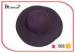 Dark Purple Crushable Felt Travel Hat Leather Wide Brim Felt Cowgirl Hat