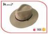 Classic Cream Felt Hat Dark Brown Braid Ribbon Trim Felt Cowboy Hats