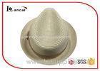 Panama 100% Paper Wide Brimmed Straw Hat Natural Color With Light Brown Band