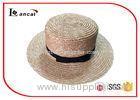 57cm Wide Brimmed Straw Hat Boater Hat Ribbon Straw Boater Hat Women