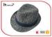 Spring Fedora Ladies Trilby Hats Navy And White With Cotton Denim Hatband