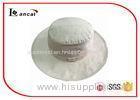100% Linen Cream Color Sunscreen 60cm Cool Bucket Hats For Men