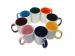 ceramic color mugs inside and handle color