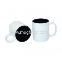 11oz two tone color photo mugs