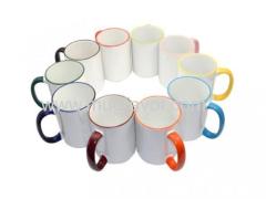11oz two tone color ceramic mug