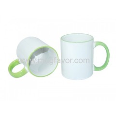 11oz two tone color ceramic mug