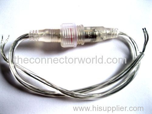 CFTW 5.5X2.1mm DC Power Connector Male to Female 15cm Waterproof Cable White