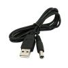 CFTW USB 2.0 A to 5.5 mm x 2.1 mm 5 Volt DC Male Connector Jack Power Charger Cable