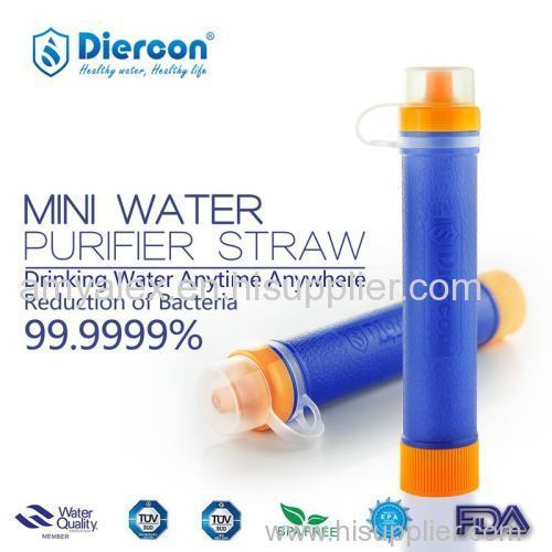 Diercon outdoor camping portable water filter straw emergency kit