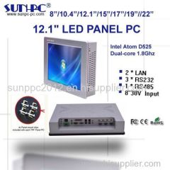 12 Inch HDMI LED Industrial computer panel PC 500cd/m2