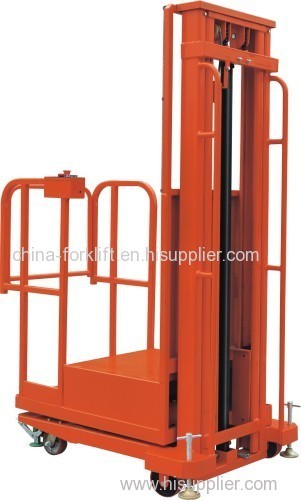 semi-electric aerial order picker;2720mm semi-electric stacker with best price